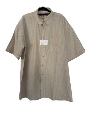 NWT Leo Chevalier Design Striped Short Sleeve Shirt L/G Cotton